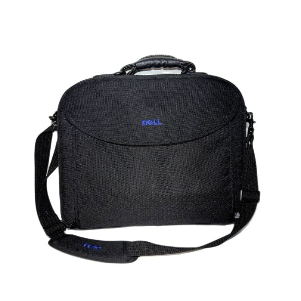 Dell 15” Laptop Computer Black Carrying Case Bag Handles With Shoulder Strap